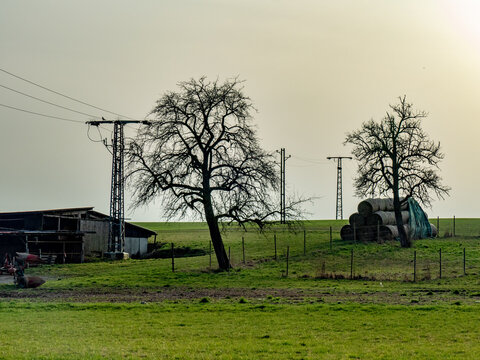 Endmast bei einem Bauernhof