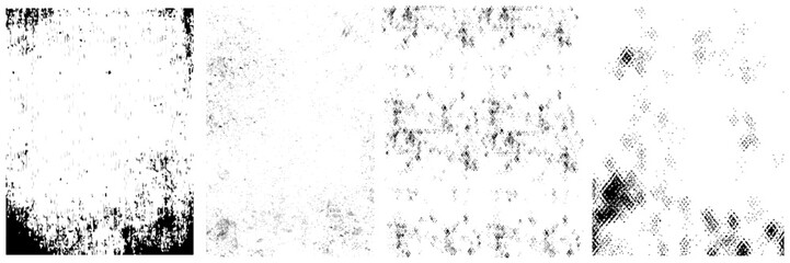 Fototapeta premium Grunge Urban Backgrounds set.Texture Vector.Dust Overlay Distress Grain ,Simply Place illustration over any Object to Create grungy Effect