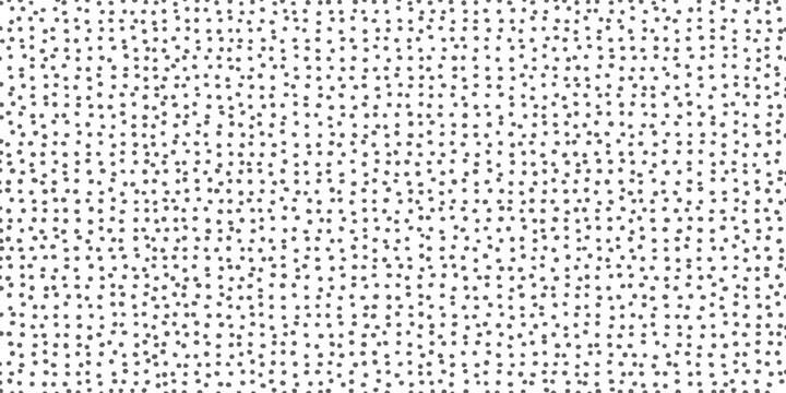 Abstract seamless random stippling pattern with scattered irregular dots and noise texture vector illustration