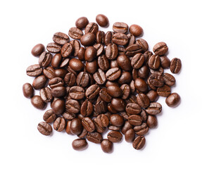 Fototapeta premium coffee beans on white background