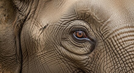 Fototapeta premium Close up of an elephant's eye majestic animals and wildlife photography