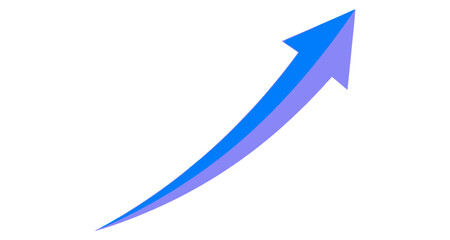 Blue Purple Gradient Up Arrow Icon Vector Illustration