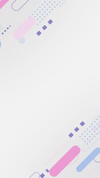 パステル幾何学デザインがゆっくりスライドする縦長（9:16）ミニマルループ背景動画 / Minimal Pastel Geometric Sliding Vertical 9:16 Loop Background