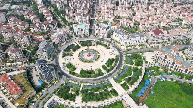 Dalian Central Plaza - Aerial Urban Development View