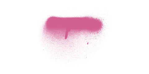 Pink spray paint stroke with a single drip on a black background for street art graffiti design and urban creative