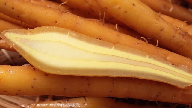 Fresh fingerroot, Chinese Key in a basket.	