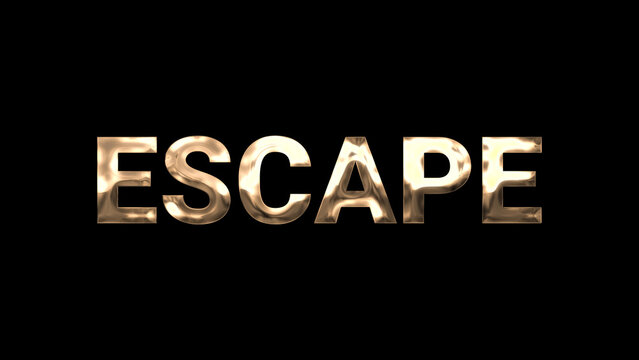 Escape Gold affect text background
