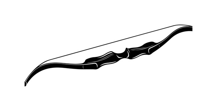 Vector black bow and arrow icon