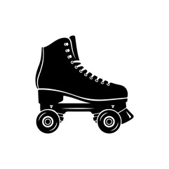 Vector black roller skate icon
