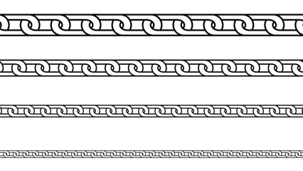 Chain and rope pattern designs a collection of interconnected links and cables © MdZamirul