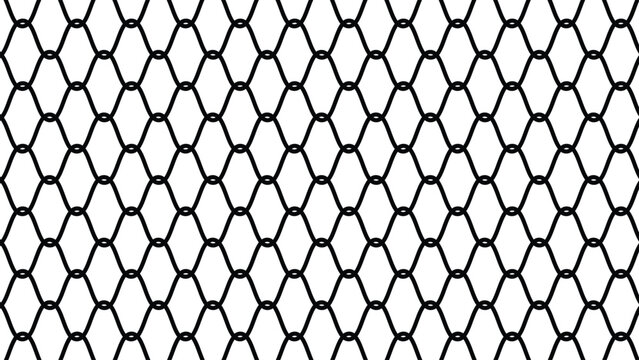 Chain link pattern with interconnected rope design elements