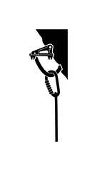 Fototapeta premium Vector illustration of a black spotlight