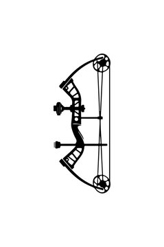Vector compound bow illustration
