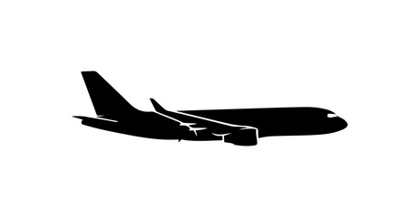 Vector airplane silhouette icon