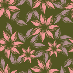 Fototapeta premium textile design with abstract flower pattern