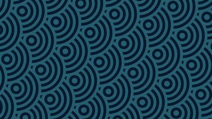 Obraz premium Dark Blue Circular Pattern Background with Concentric Rings