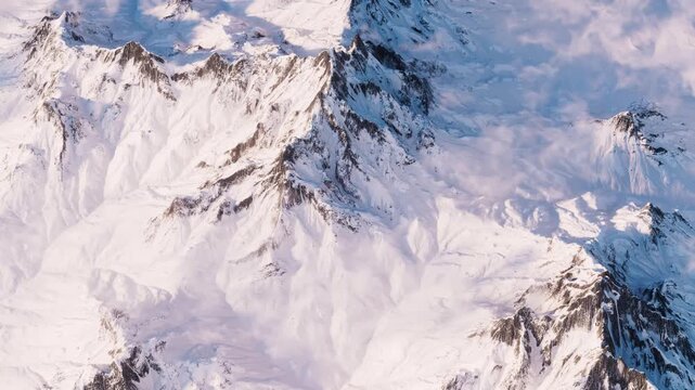 Snow mountains landform background, 3d rendering.