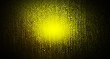 Yellow Glowing Spotlight on Dark Grunge Background – Textured Vertical Line Backdrop