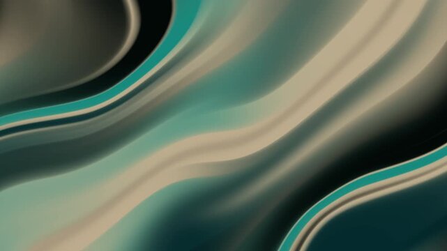 Background animation in teal and beige color with wavy patterns, animated background with seamless looping, great for presentations and digital projects.