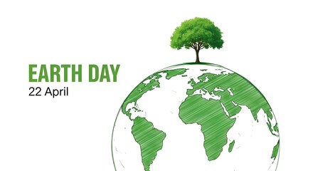 Obraz premium The tree on earth for Ecology friendly, World environment, Earth day and sustainable development, vector illustration