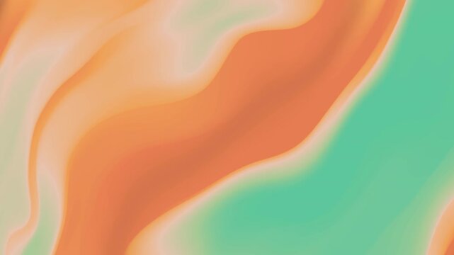 Background animation in orange and green color with wavy patterns, animated background with seamless looping. Great for presentations and digital projects.
