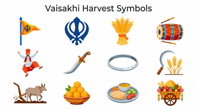Vaisakhi Harvest Symbols: Sikhism, Agriculture, Festival Icons