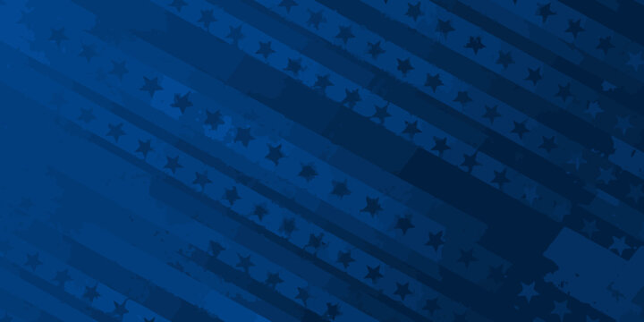 A dark blue background featuring repeating diagonal stripes of stars