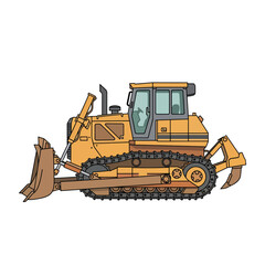 Obraz premium Yellow Bulldozer Heavy Machinery Equipment 1.