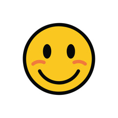 Fototapeta premium Happy Smiley Face Icon on White Background