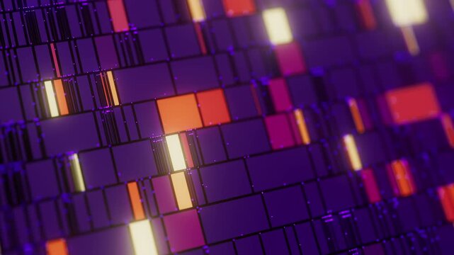 Abstract Data sorting Ai algorithm visualization. Big Data processed by Neural Network. Artificial Intelligence data flow analysis. Quantum technology processor.