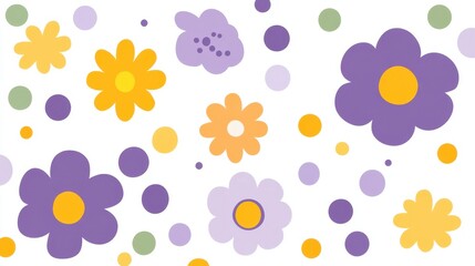 Vibrant purple and orange flowers form stunning bunch close up captures delicate purple and orange flower petals