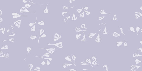 Fototapeta premium Abstract floral pattern on a light purple background.