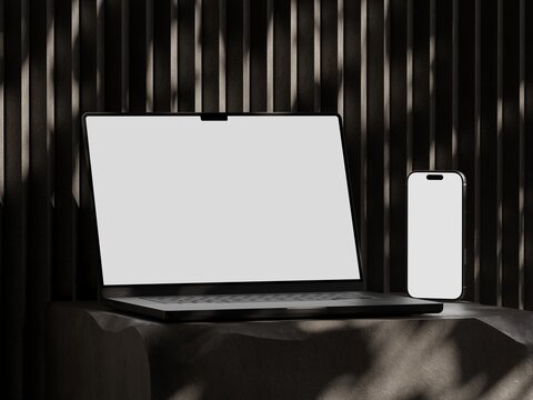 Responsive Web Design and website Mockup, Devices Mock up, Smartphone desktop tablet laptop template Mockup