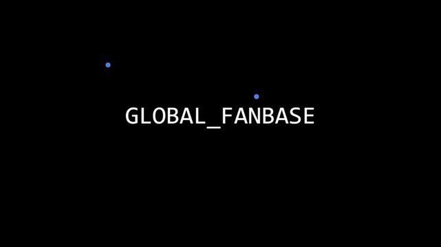 Global Fanbase Digital Network Animation Connecting Worldwide Community Online, Abstract Motion Graphic Technology Communication Background.