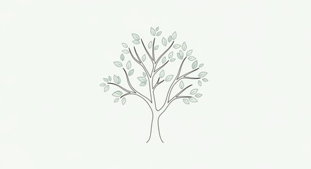 Obraz premium Detailed Illustration of a Leafless Tree with Branches.