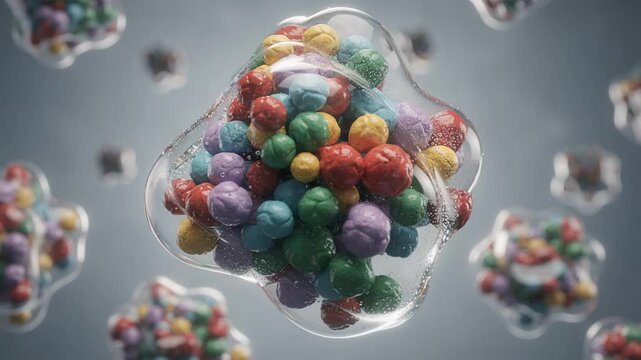 Medium shot of vibrant pigment particles undergoing silane surface treatment enhancing their adhesion and dispersion properties in industrial applications.