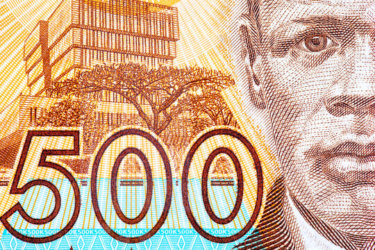 Malawi 500 Kwacha Banknote Featuring Reverend John Chilembwe. Money of Africa. Paper Money of Malawi