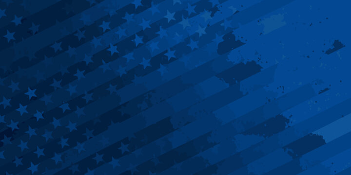 Abstract american flag background with distressed texture and star pattern