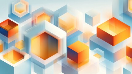 Obraz premium Risk Management Background With Organized Geometry on Neutral Gradient Layout for Presentations and Business Activities