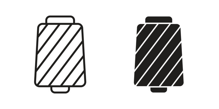 Thread icon in a simple, black and white style.