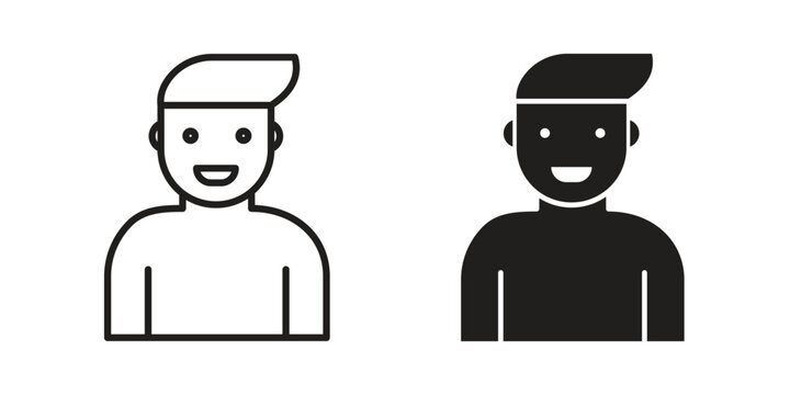 Ventriloquist icon in a simple, black and white style.