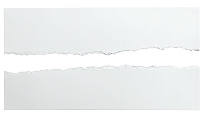 Fototapeta premium Ripped white paper reveals black void. Damaged, textured surface shown