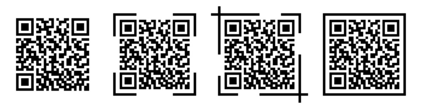 Decorative QR Code icon, Abstract Digital QR code Scanning Design Vector