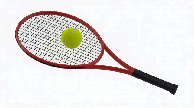 tennis racket and ball