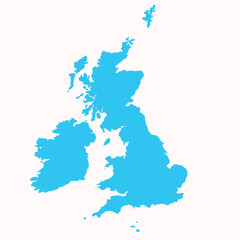 Detailed Map of United Kingdom With States and Cities