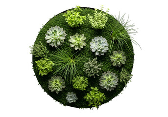 Creative greenery circle layout design
