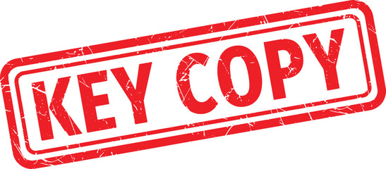 KEY COPY red rubber stamp text