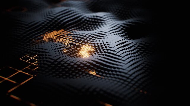 Abstract cube board background, 3d rendering.