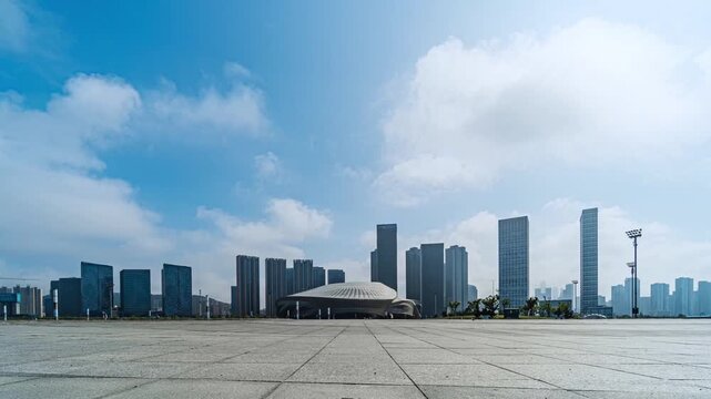 Dalian Conference Center and Modern Skyline, China