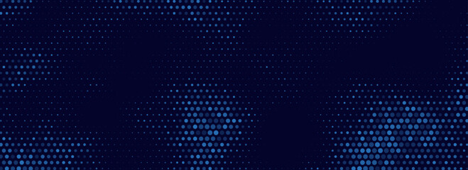 Obraz premium Elegant Design Glowing digital blue pixels for FinTech or Technology background. Abstract backdrop of glittering dots for scientific online webinar, blockchain or big data concept. Vector 